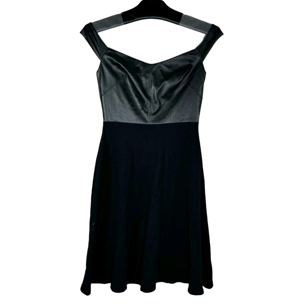 Bailey 44 Sleeveless Mesh Mini Vegan Leather Dress XS NWT